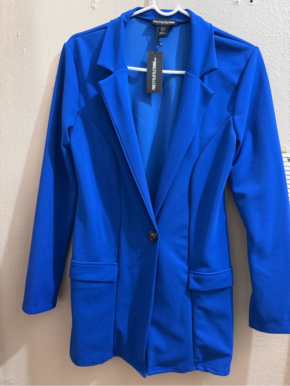 PRETTYLITTLETHING Cobalt Blue Single-Button Blazer